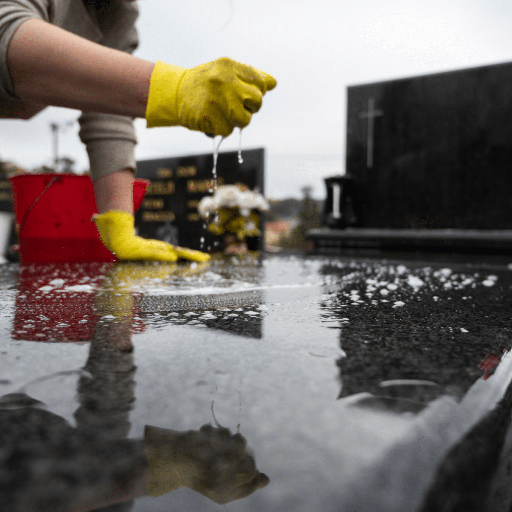 cemetery headstone cleaning service